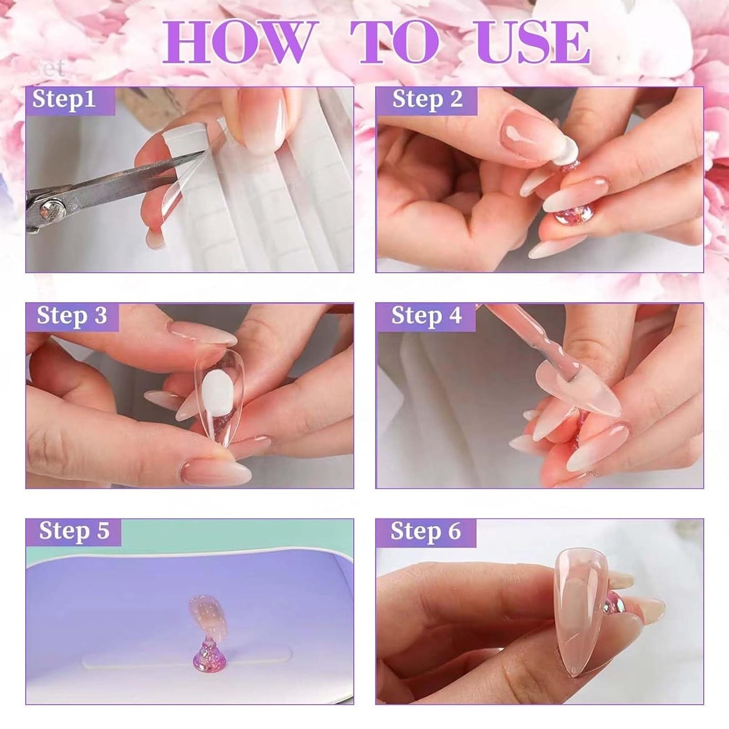 Set Nail Design - Mano da allenamento premium per unghie in gel, accessori per unghie e set per unghie artificiali - Set versatile per unghie in gel fai-da-te e accessori per nail art