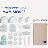 Tiralatte doppio MAM Move, portatile, 3 modalità di funzionamento e 5 livelli di intensità Accessori Alimentazione e Allattamento Bebe Naty Shop