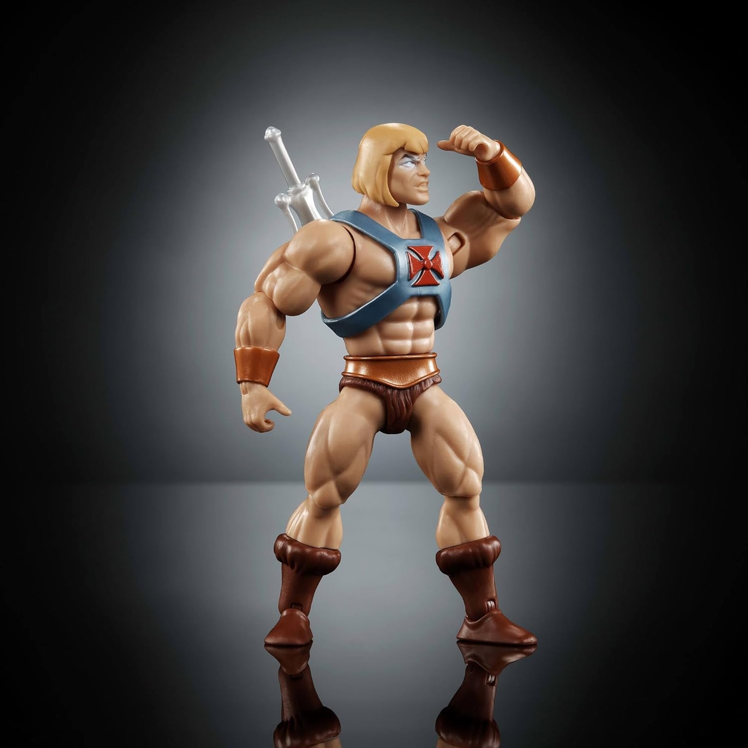 Action Figure Faker di Masters of the Universe Origins della collezione cartoon, alta circa 14 cm, duplicato di He-Man della serie TV anni '80, design dettagliato e 16 punti di movimento, Action figures JBM82 Naty Shop