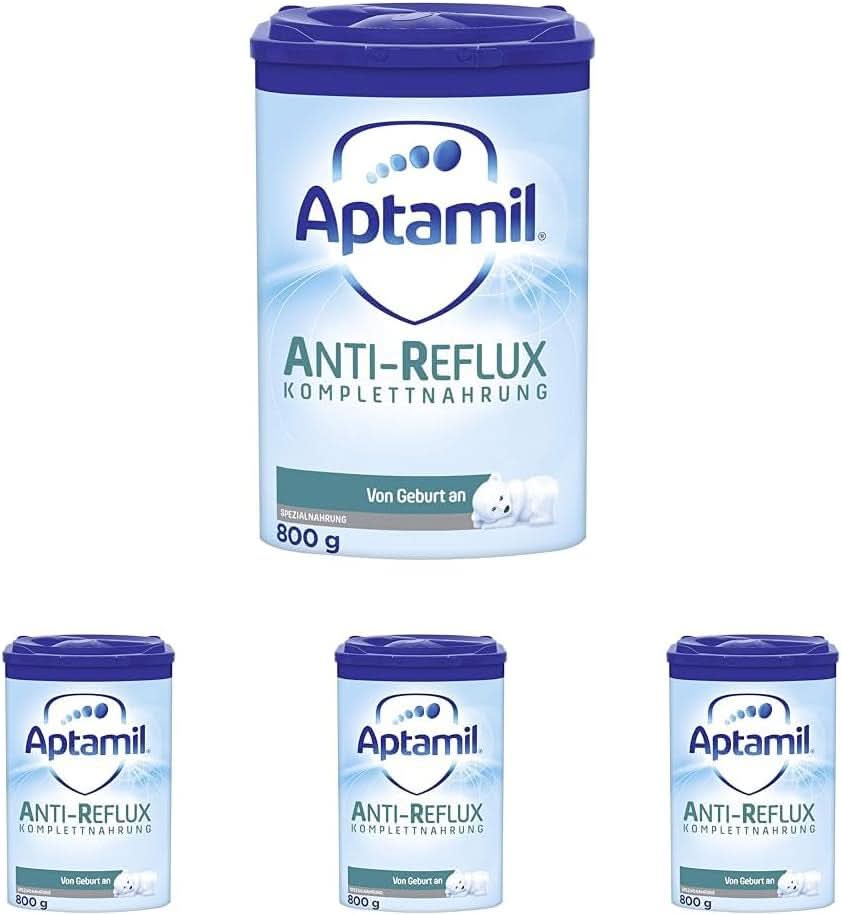 Aptamil Anti-Reflux - alimento completo dalla nascita, per la gestione della dieta, latte in polvere, 1x 800 g Naty Shop Set 4 x 800 grammi
