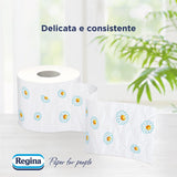 Regina Cartacamomilla - Carta Igienica 8 Rotoli, 300 Soffici Fogli, 3 Veli, Morbida e Resistente, Confezione in Carta Riciclabile
