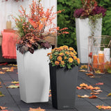 LECHUZA CUBICO Colore 30 grigio ardesia 13138, 29,5x29,5x56,5 cm