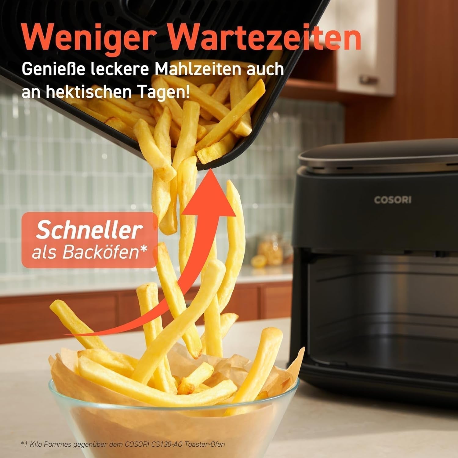Cosori Friggitrice ad Aria Calda Turboblaze Airfryer, 9-in-1, 6 litri, silenziosa Elettrodomestici Naty Shop