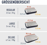 Sea to Summit - Cuscino da viaggio Eros Down L - Ultraleggero e gonfiabile - Materiale 10D - Cuscino in piuma Premium - Antiscivolo - Per escursionismo e campeggio - 42 X 28 X 12 cm - Grigio - 95 G Naty Shop Cuscini da viaggio