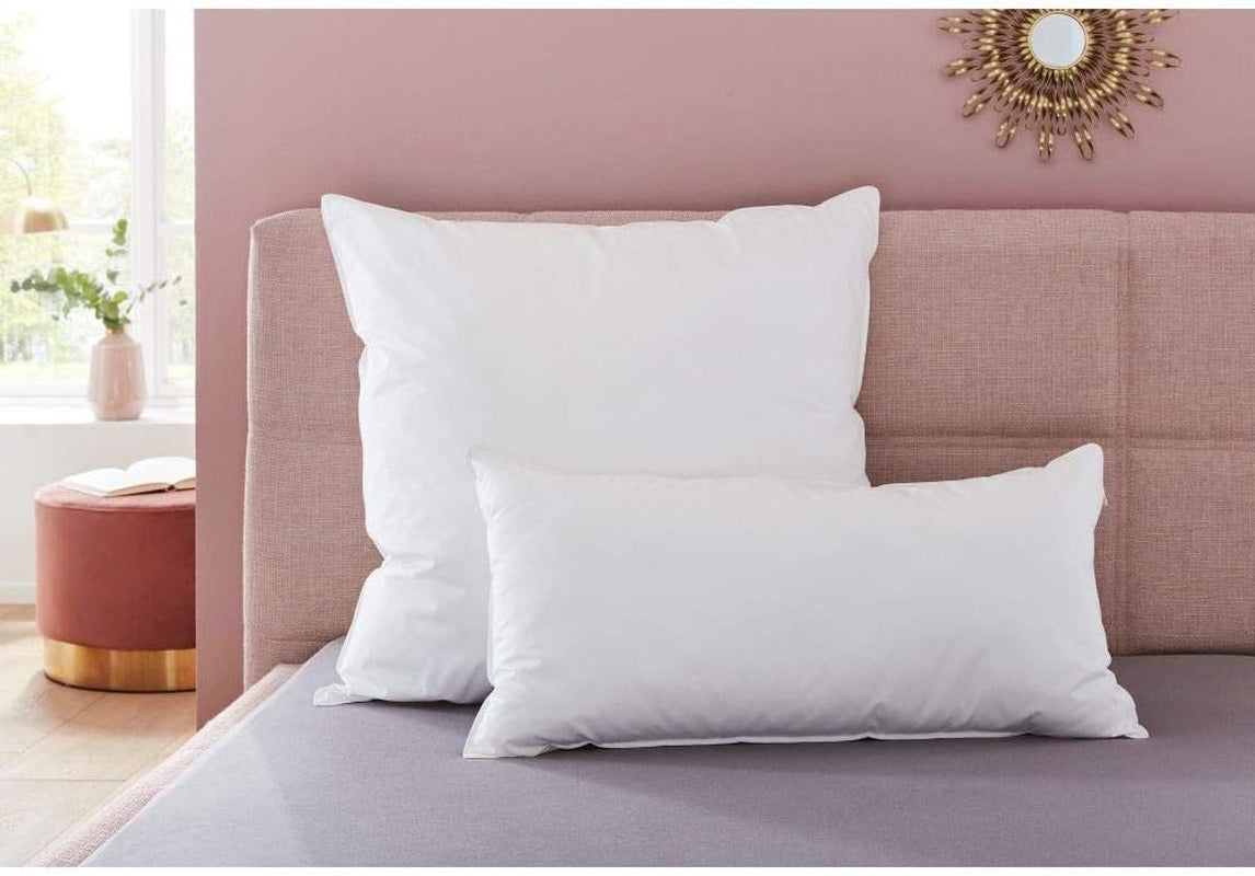 Badenia Trendline Cuscino Comfort con fodera in cotone, 40 X 80 cm, bianco, certificato Oeko-Tex, prodotto secondo lo standard di qualità tedesco Naty Shop cuscini standard