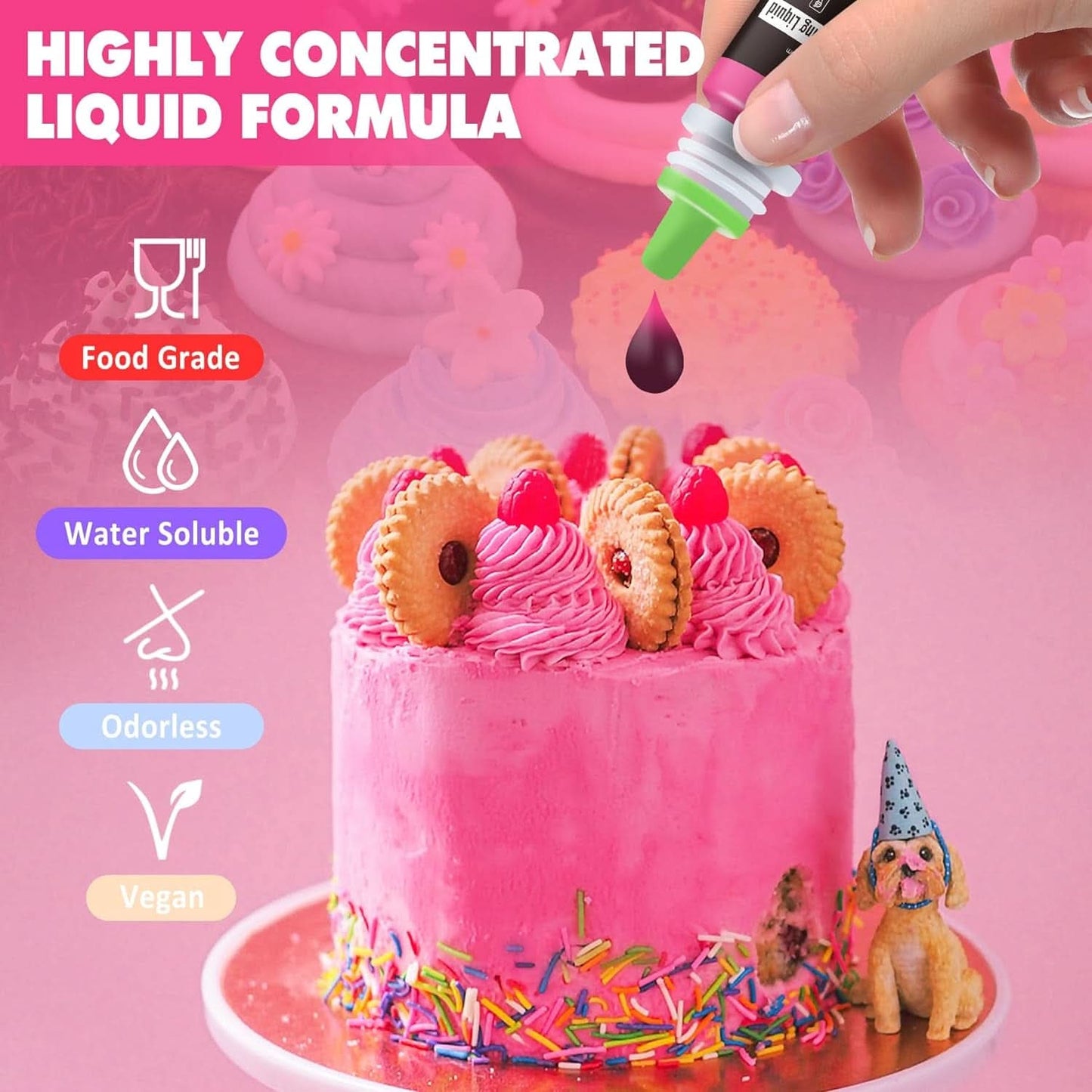 Colorante alimentare liquido, 10 ml Naty Shop