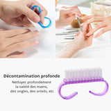 4-Teiliges Set Nagelbürsten, Handgriff Aus Kunststoff, Nagelreinigungswerkzeug Für Nail Art, Handreinigungsbürste, Tägliche Reinigungswäsche.