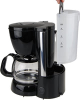 Caffettiera a filtro grosso con caraffa in vetro KA 12.17 | 0,6 litri per 4 tazze di caffè | 600 watt | Nero - Acciaio inossidabile
