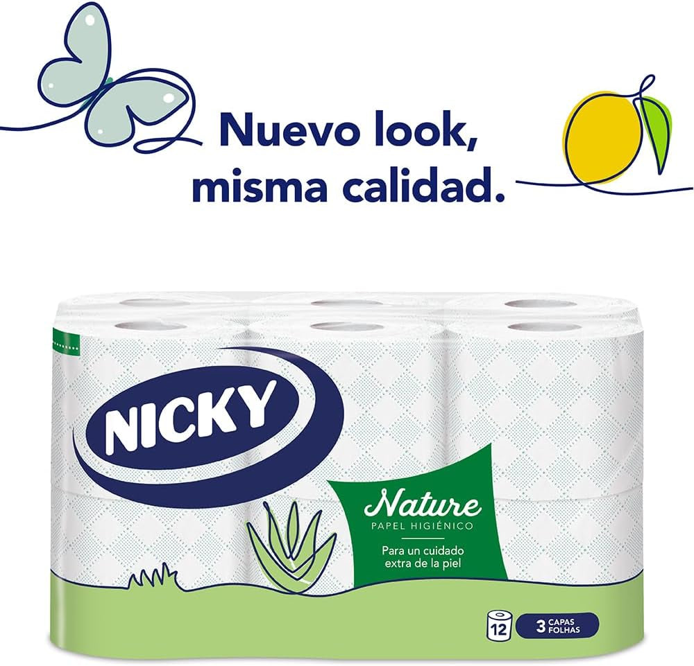 Carta igienica Nature, 12 rotoli, 3 strati