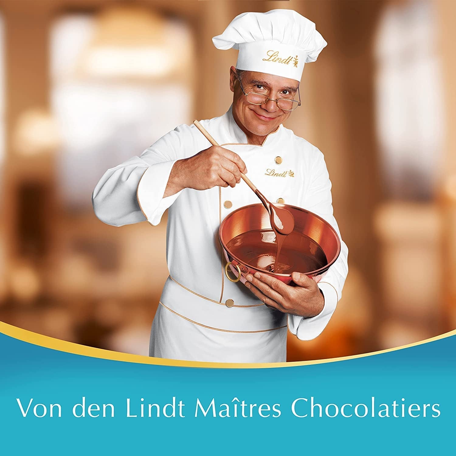 Palline di cioccolato LINDOR con caramello salato | ca. 80 palline di cioccolato al latte con ripieno di caramello salato | Confezione sfusa e palline di cioccolato Marc de Champagne | 700 g