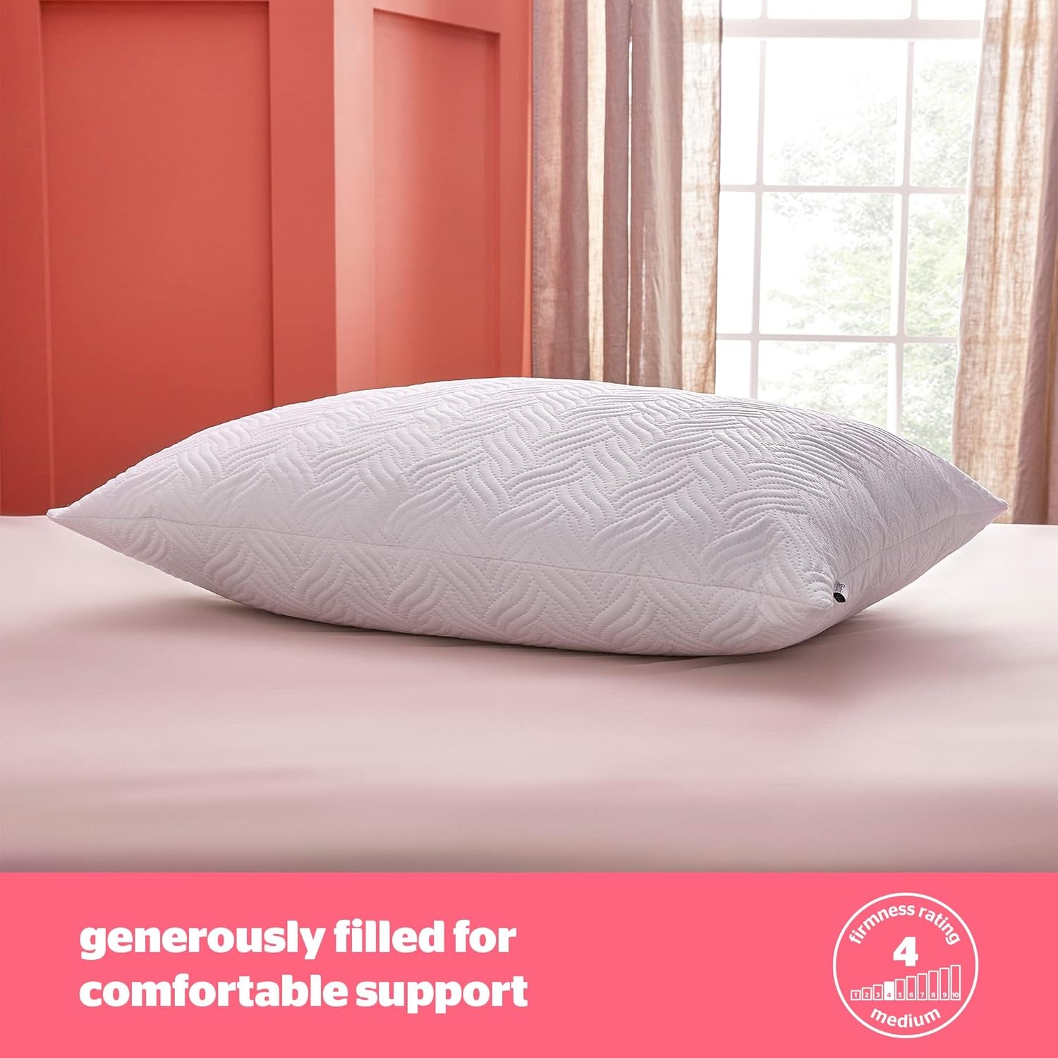 Silentnight Ultimate Pillow - Cuscino da letto morbido e di supporto con fodera trapuntata di lusso Pinsonic Soft Touch, lavabile in lavatrice e ipoallergenico per chi dorme sulla schiena e sul fianco, 1 pezzo di cuscini standard Naty Shop