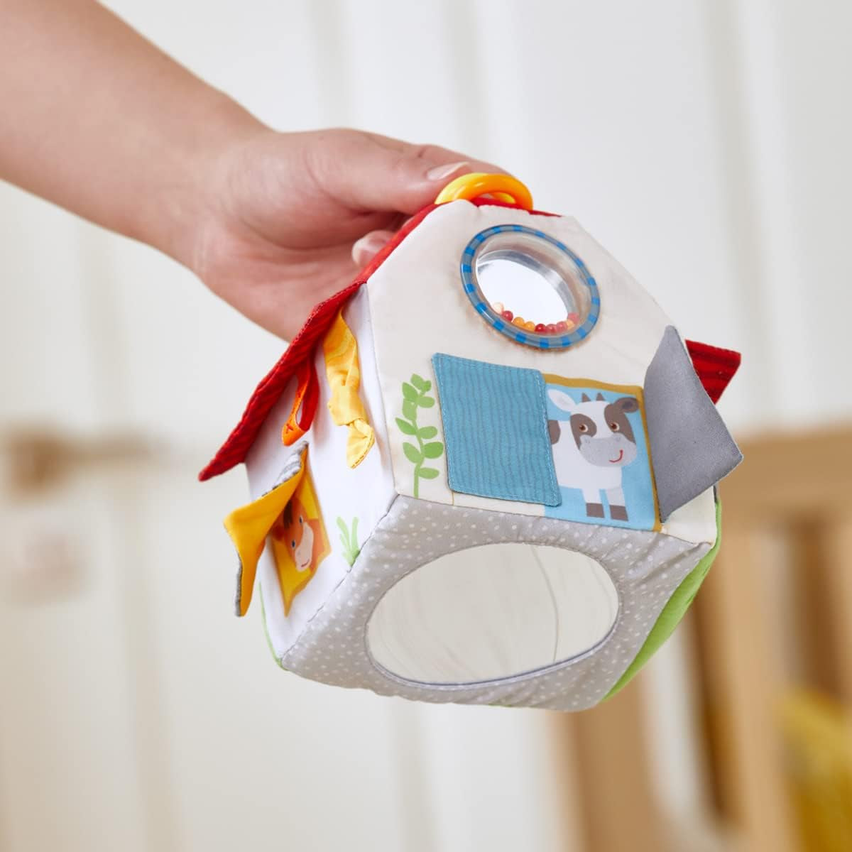 HABA 306383 - Fattoria dei cubi da gioco, giocattolo multifunzionale da 6 mesi Giocattoli per bambini Naty Shop