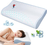Cuscino per il collo rinfrescante per sollievo dal dolore al collo Cuscini in memory foam per dormire Cuscino cervicale per dolori al collo e alle spalle Cuscino da letto ergonomico Cuscino di supporto per il collo per chi dorme sulla schiena Cuscini ortopedici cervicali Naty Shop Cuscino in memory foam