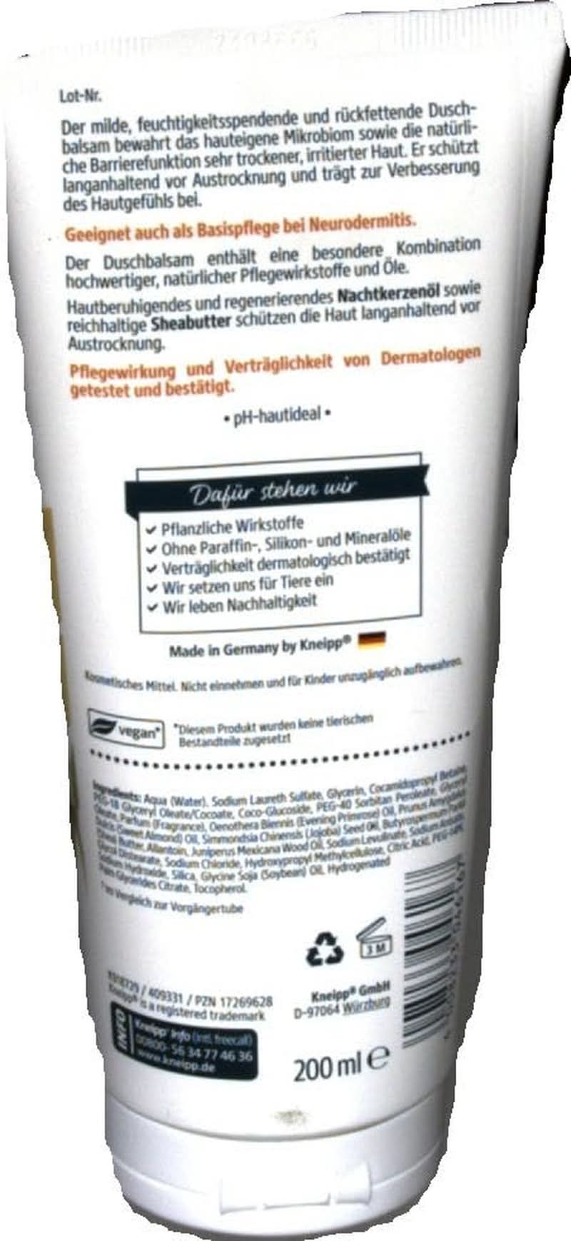 Kneipp, Balsamo doccia, 200 ml Doccia e bagno Naty Shop