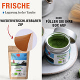 ORIGEENS BIO MATCHA CEREMONIAL GRADE "SHIKA" - Tè giapponese biologico di Shizuoka - Matcha Latte/Usucha - Borsa di ricarica da 30 g - Tè verde matcha biologico in polvere di grado cerimoniale