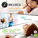 VITSTORM® BIO TEE Mom & Kids - Tisane per donne e allattamento - Rooibos, mela, finocchio, melissa, alchemilla, fragola - Tisane rilassanti - Fruttato e delizioso - Senza caffeina - Tisana 100 g