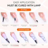 Makartt Gel per Nail Art 3D - Gel per Colla con Strass 15G per Portachiavi per Unghie, Gel per Scultura per Unghie Multifunzionale per Design delle Unghie Fai da Te, Scultura per Unghie Modellazione delle Unghie a Casa (Trasparente)
