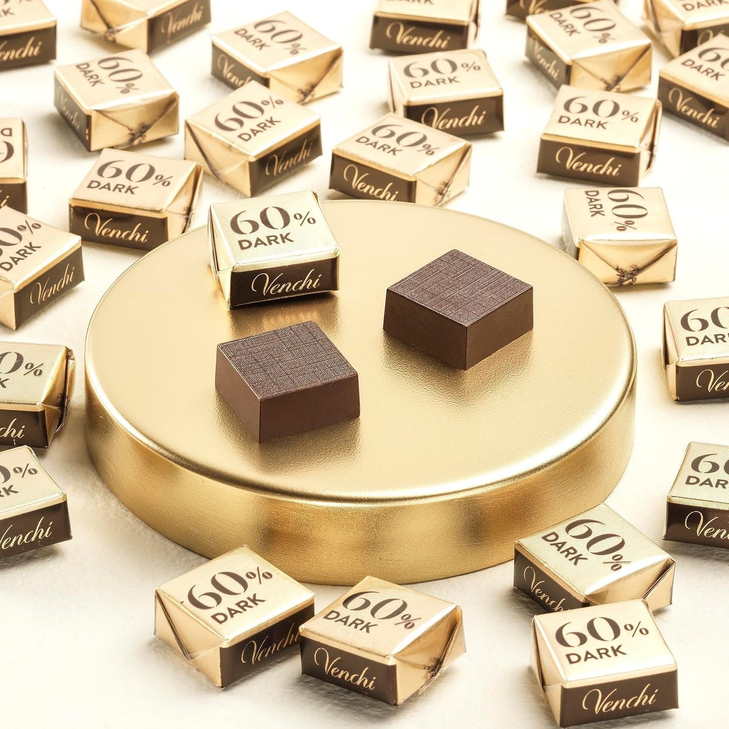 Venchi Cubotto di puro cioccolato fondente 60% in confezione da 1 kg - vegano, senza glutine