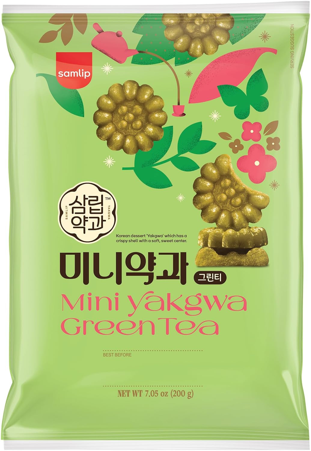 Mini biscotti Yakgwa, tè verde, min. 26 pezzi, 7,1 g ciascuno, 1 x 200 g