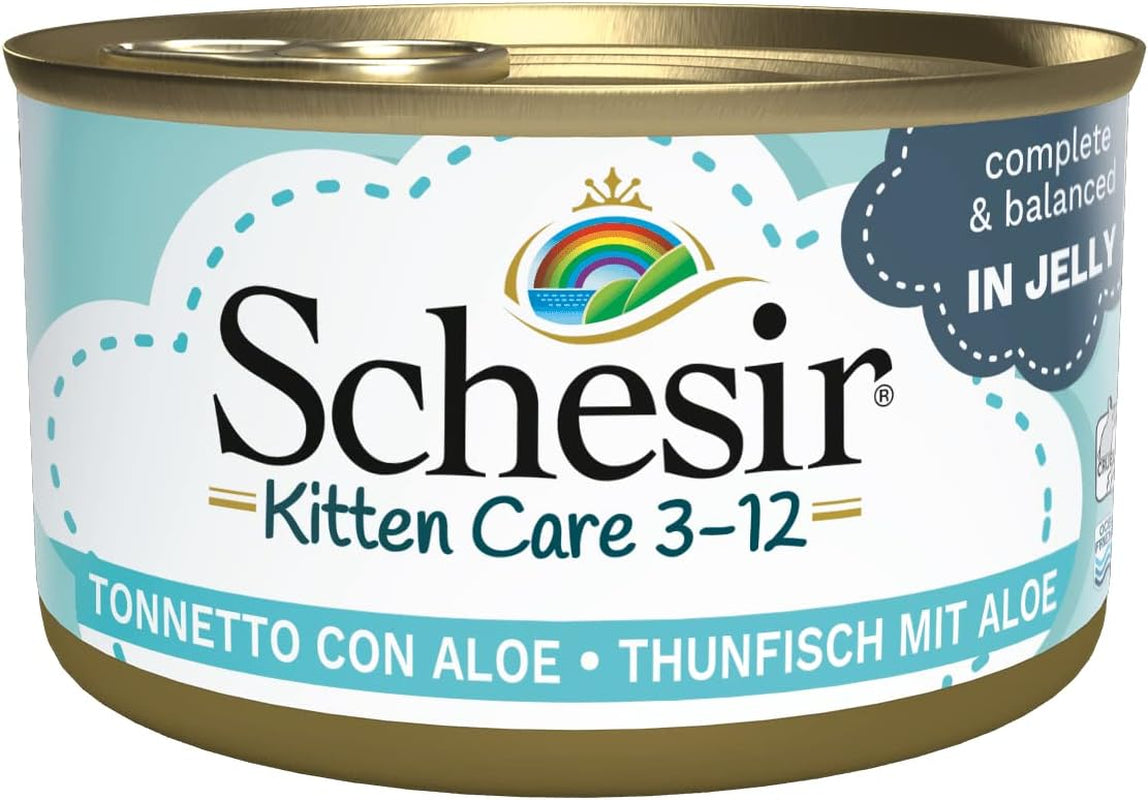 Cibo umido per gatti Cat Jelly Kitten Tonno con Aloe Vera, gelatina, 24 scatole x 85 g