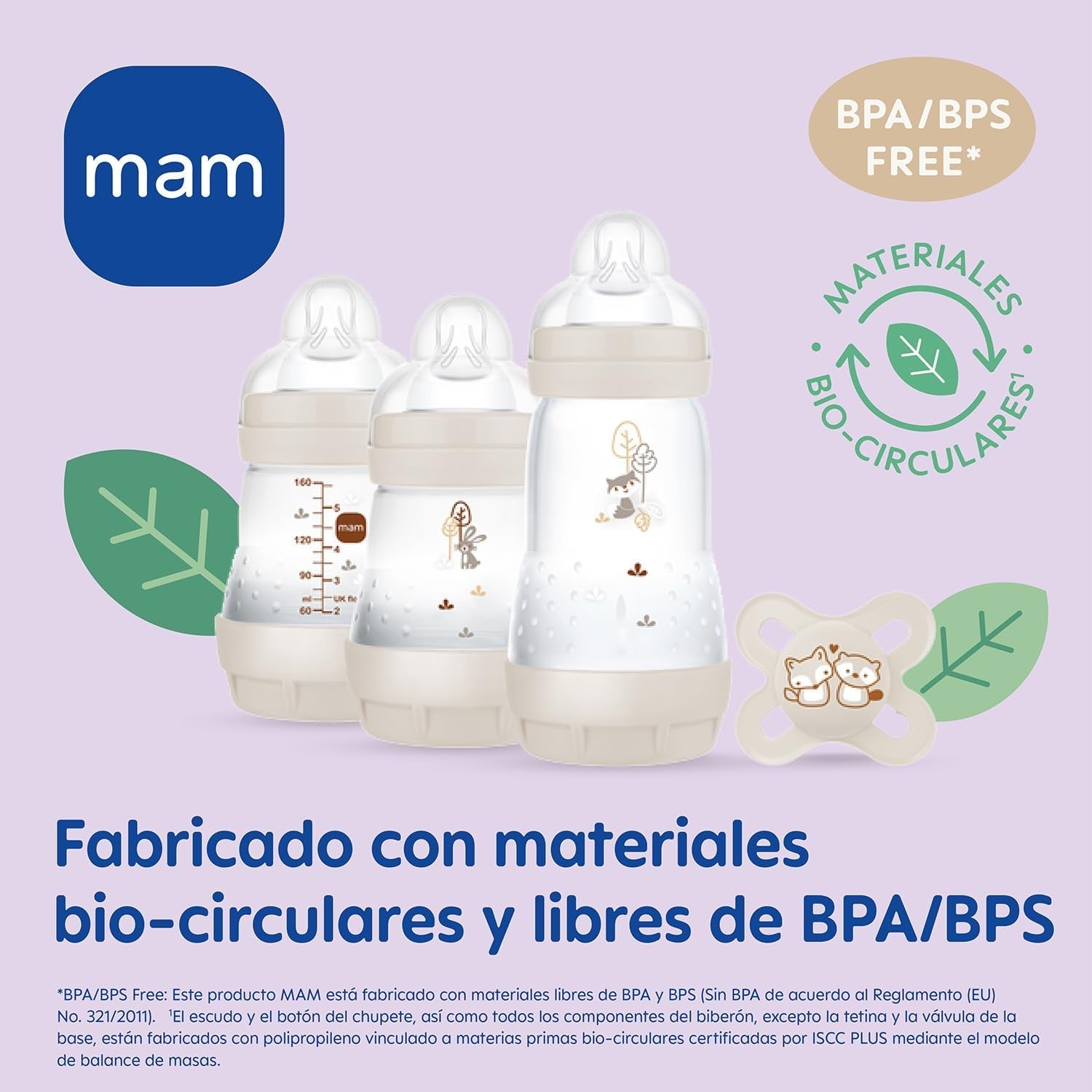 MAM Newborn Set, set regalo, composto da: 2 biberon anticoliche da 160 ml, 1 biberon anticoliche da 260 ml, 1 ciuccio Original Start, 1 spilla per ciuccio, da 0 mesi, Neutro