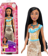 Mattel DISNEY Principessa Aurora - Bambola con abito tipico, scarpe e tiara rimovibili, top scintillante e gonna fantasia rimovibile, capelli lunghi da acconciare, HLW09 Naty Shop Pocahontas Dolls