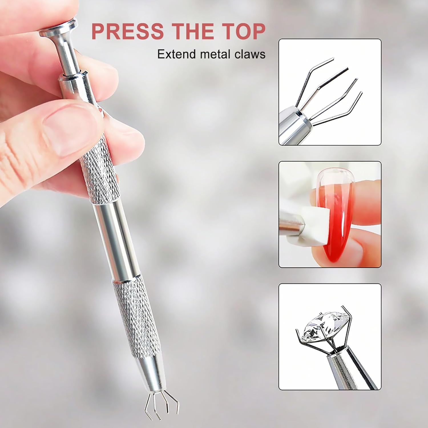 Qufiiry 200 Pezzi Nail Art Schwämme Con Metallo Greifer, Nagelkunst Schwammpinsel, Maniküre Zubehör Für Nägel, Um Eine Varavländ Von Gradient Nail Art Patterns To Create (Bianco)