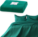 Ameliahome copriletto 200X220 Cm verde scuro copriletto due lati in rilievo Carmen Raso Opaco Letti e Coperte Besuche den AmeliaHome-Store Carmen Verde scuro 200X220 Cm