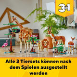 LEGO Creator 3In1 Animal Safari, set creativo con personaggi di animali, 3 opzioni di costruzione: giraffa, gazzella e leone giocattolo, animali giocattolo per ragazze e ragazzi, regalo naturale per bambini dai 9 anni in su 31150 Set da costruzione Beuche den LEGO-Store