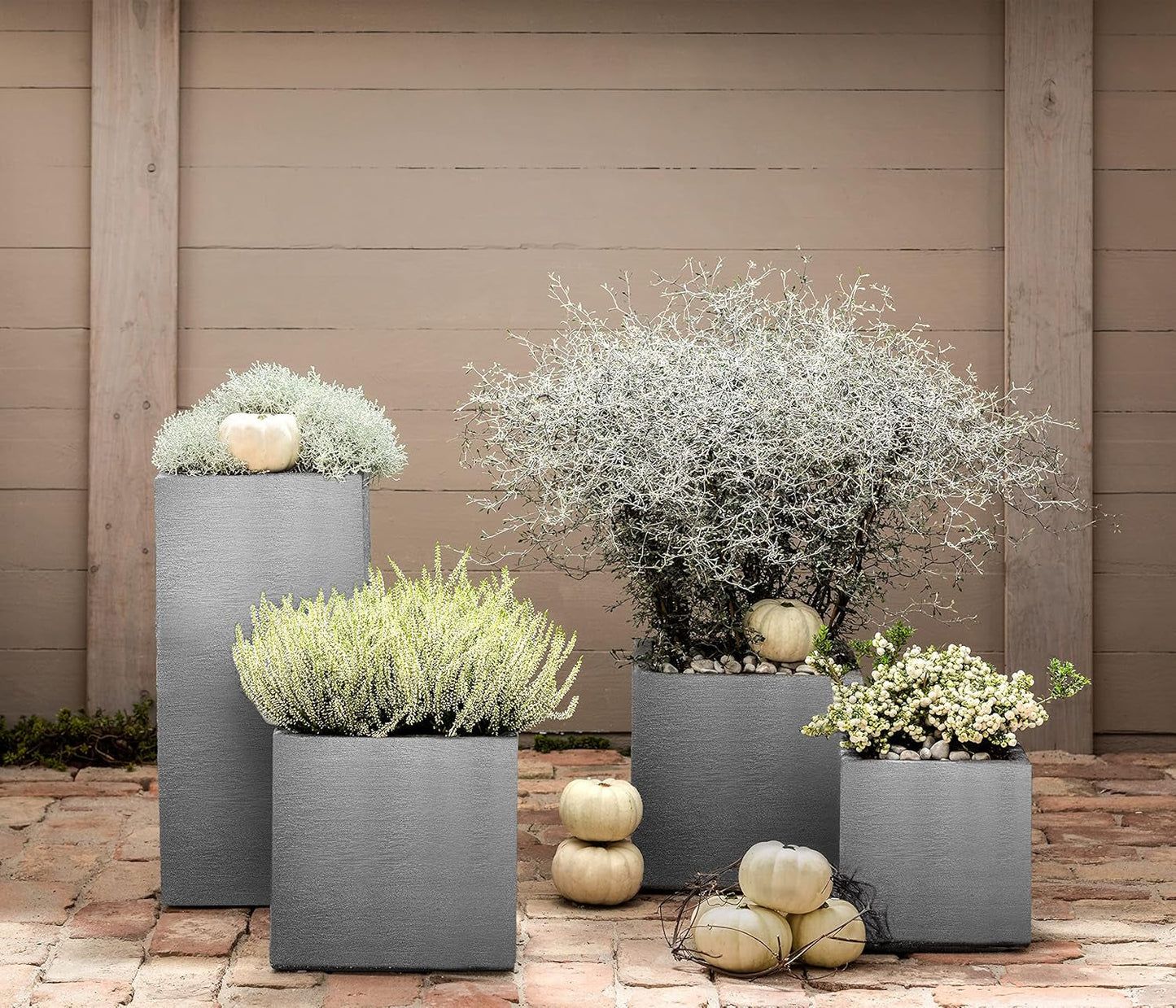 Vaso Dehner Palermo, ca. 40 x 40 x 33 cm, plastica, grigio