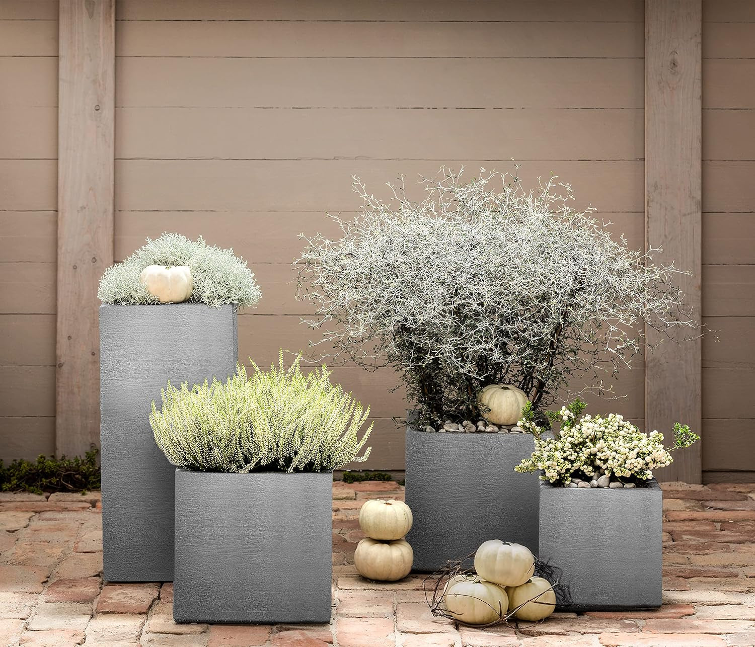 Vaso Dehner Palermo, ca. 40 x 40 x 33 cm, plastica, grigio
