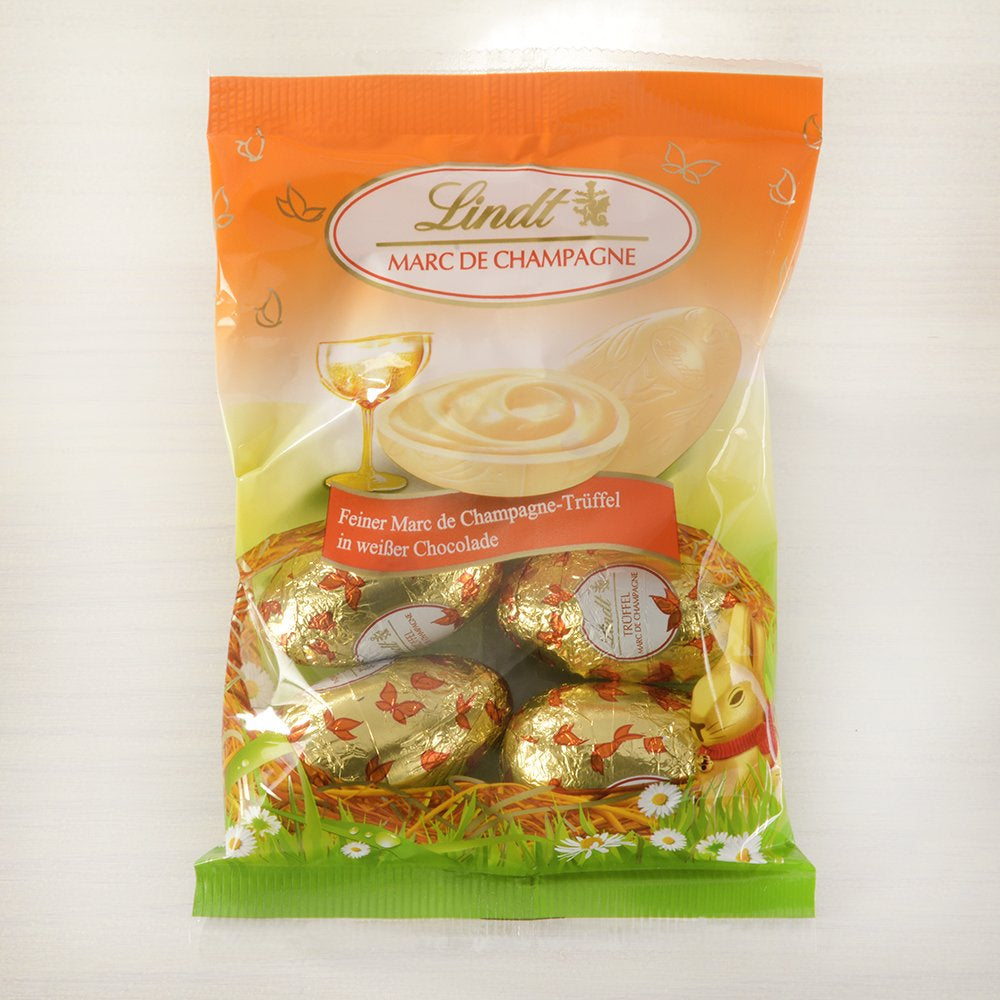 Miscela speciale di cioccolato | 2x180 g | Uova di latte intero in cinque varietà con e senza alcool (Uova Marc de Champagne e tartufi di cioccolato | 3 x 90 g)