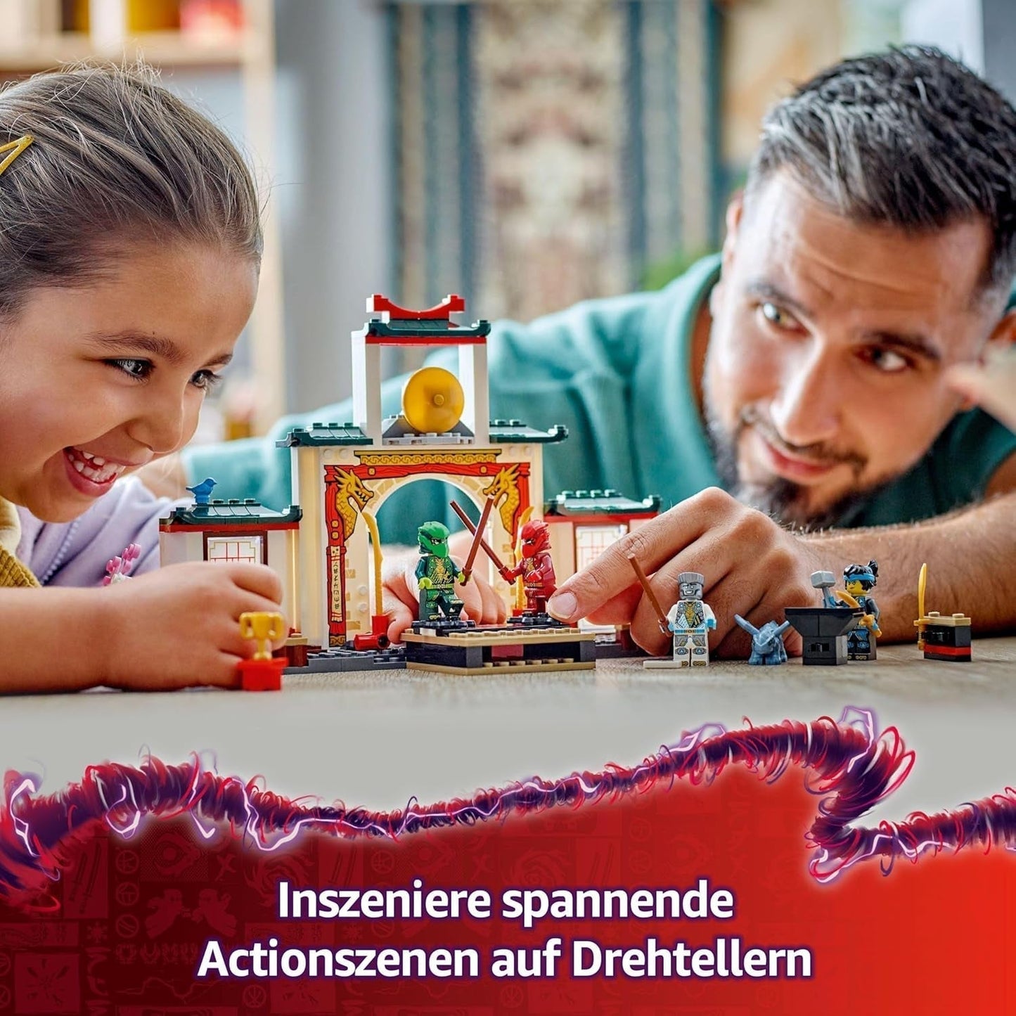 LEGO NINJAGO Tempio Ninja Spinjitzu - Set da gioco con 4 minifigure e 1 personaggio del drago - Set da costruzione - Regalo di Natale o di compleanno per ragazzi e ragazze dai 4 anni 71831 Set da costruzione Besuche den LEGO-Store