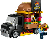 LEGO City Set da costruzione del camion degli hamburger con macchinina per bambini di 5 anni, minifigure del camion del cibo e accessori, regalo divertente per ragazzi e ragazze 60404 Set da costruzione Besuche den LEGO-Store