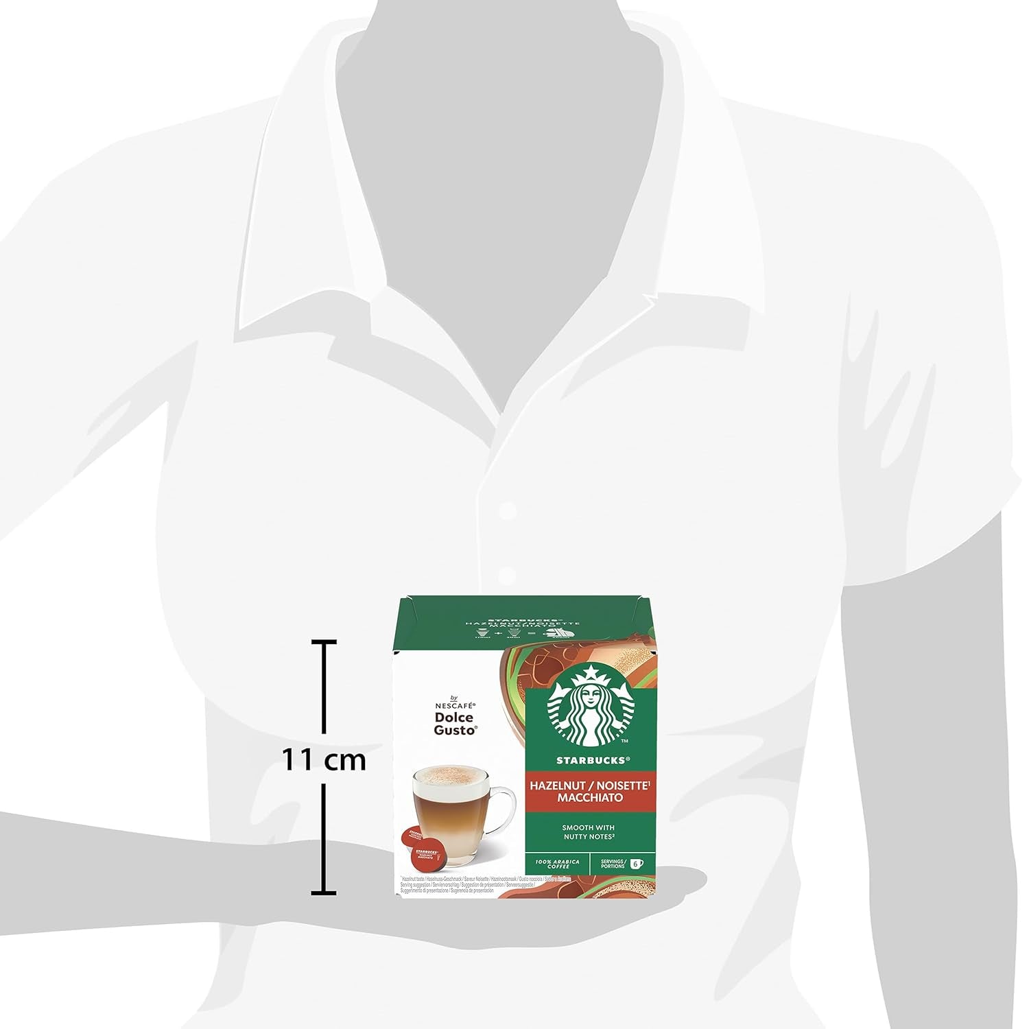 STARBUCKS Nocciola Macchiato di Nescafé Dolce Gusto, Dunkle Röstung, Kaffeekapseln 6 x 12 (72 Capsule)