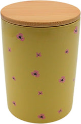 Dekohelden24 Elegante scatola portaoggetti in ceramica/caffè/alimenti freschi/biscotti Hüftgold. Il motivo: pigro. Dimensioni: H/Ø 15,6 x 11 cm. Scatole per la conservazione degli alimenti Naty Shop