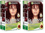 Garnier Nutrisse Tintura per capelli permanente con oli di frutta nutrienti, tenuta per 8 settimane, tinta Ultra Crème, 036 Black Cherry (confezione da 2) Naty Shop Hair Color Titolo predefinito