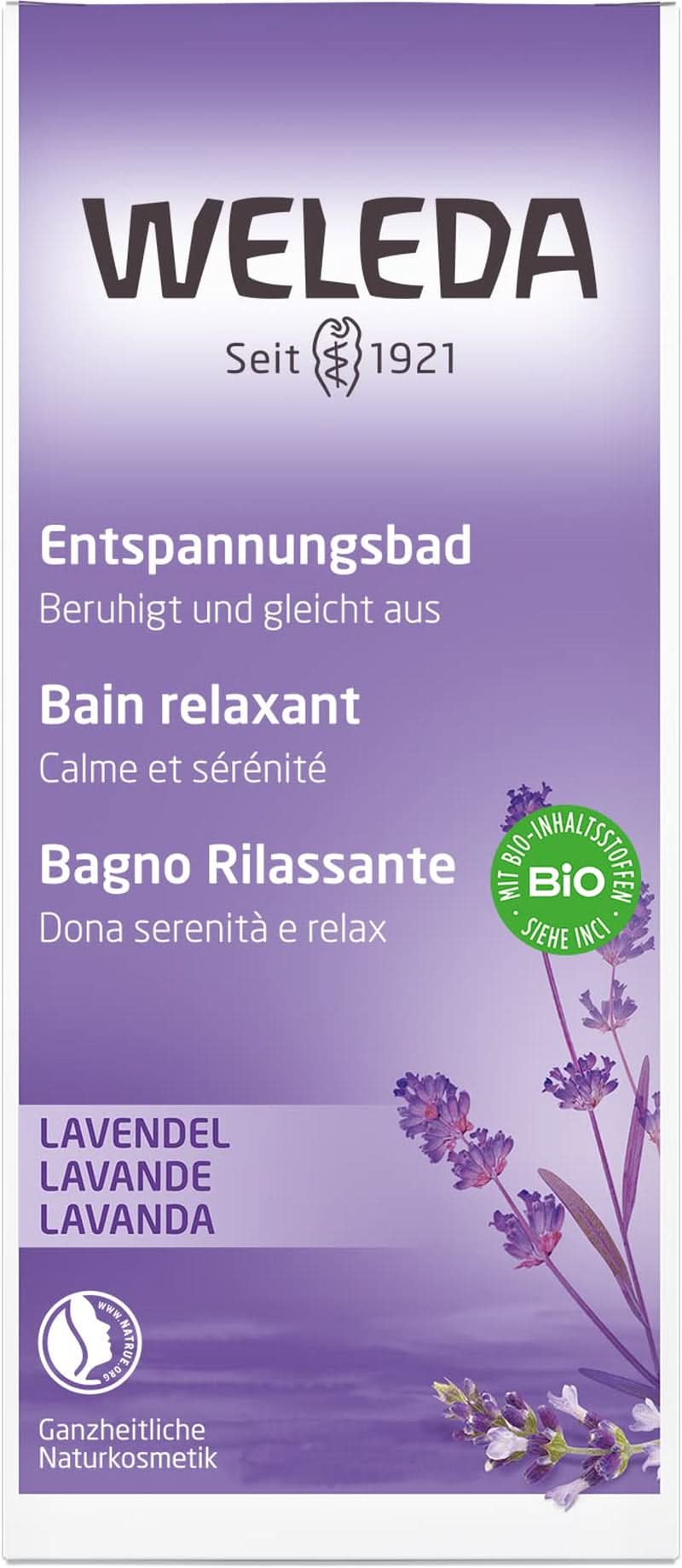 WELEDA BIO, bagno salutare con cosmetici naturali con vero olio di lavanda per calmare i sensi e dormire bene, 200 ml Doccia e bagno Naty Shop