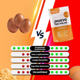 Eipulver aus Freilandeiern (1kg) | Pasteurisiertes Vollei Pulver | Ohne Zusatztoffe | Senza glutine e senza lattosio | Vakuumverpackung im Zip-Beutel
