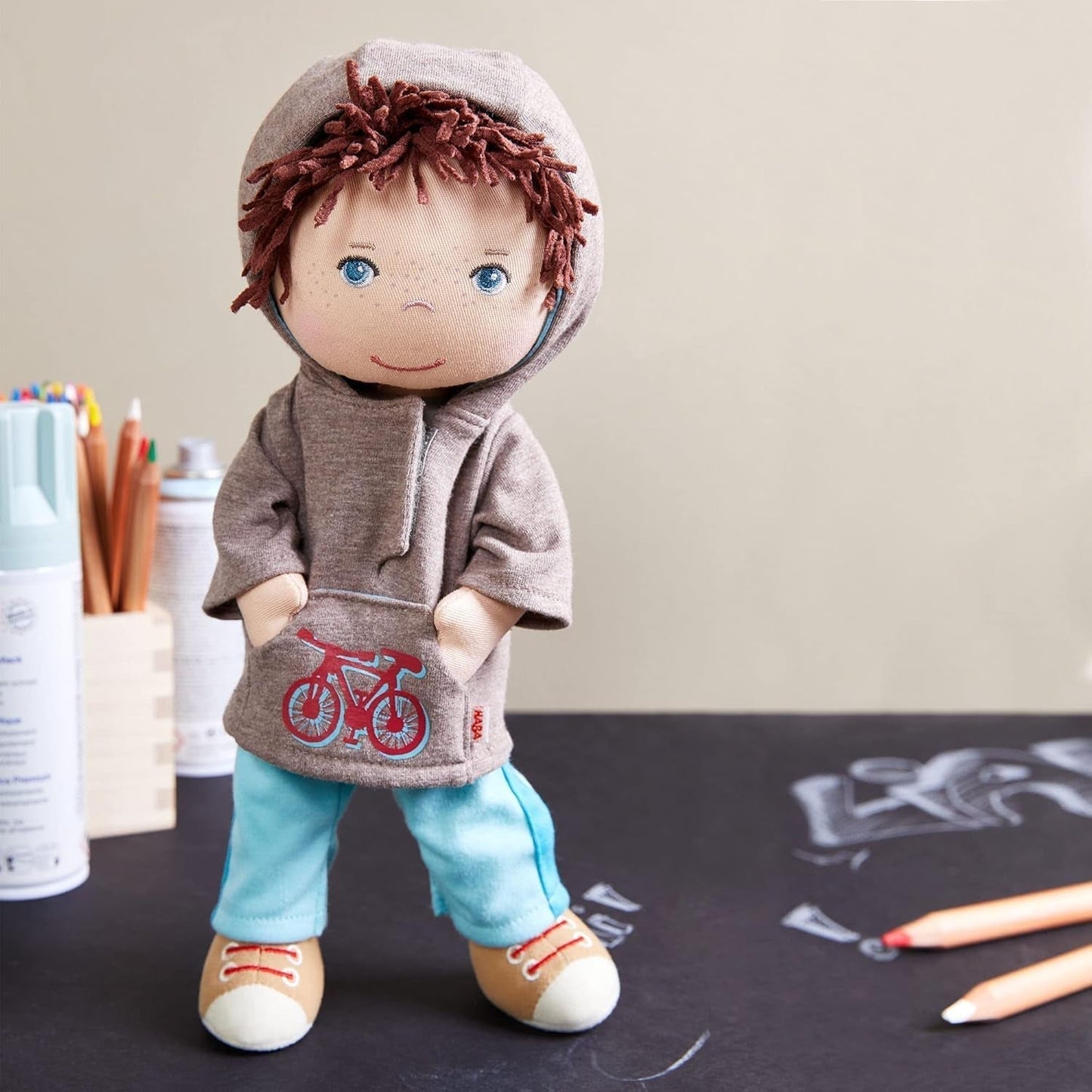 HABA 306528 - Bambola Lian - Peluche per bambini dai 18 mesi in cui giocare e abbracciarsi, realizzata in materiali morbidi - Dimensioni: 30 cm Naty Shop Dolls