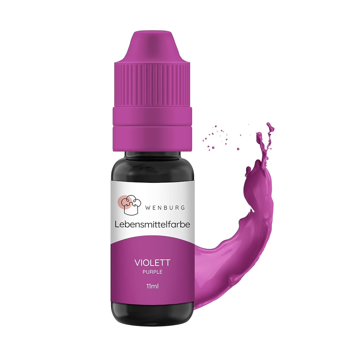 Colorante alimentare Wenburg, glitter, 11 ml, concentrato, prodotto in UE, liquido. Per colorare impasti, bevande, aromi, slime - colorante alimentare glitter oro - colorante torta oro - glitter oro