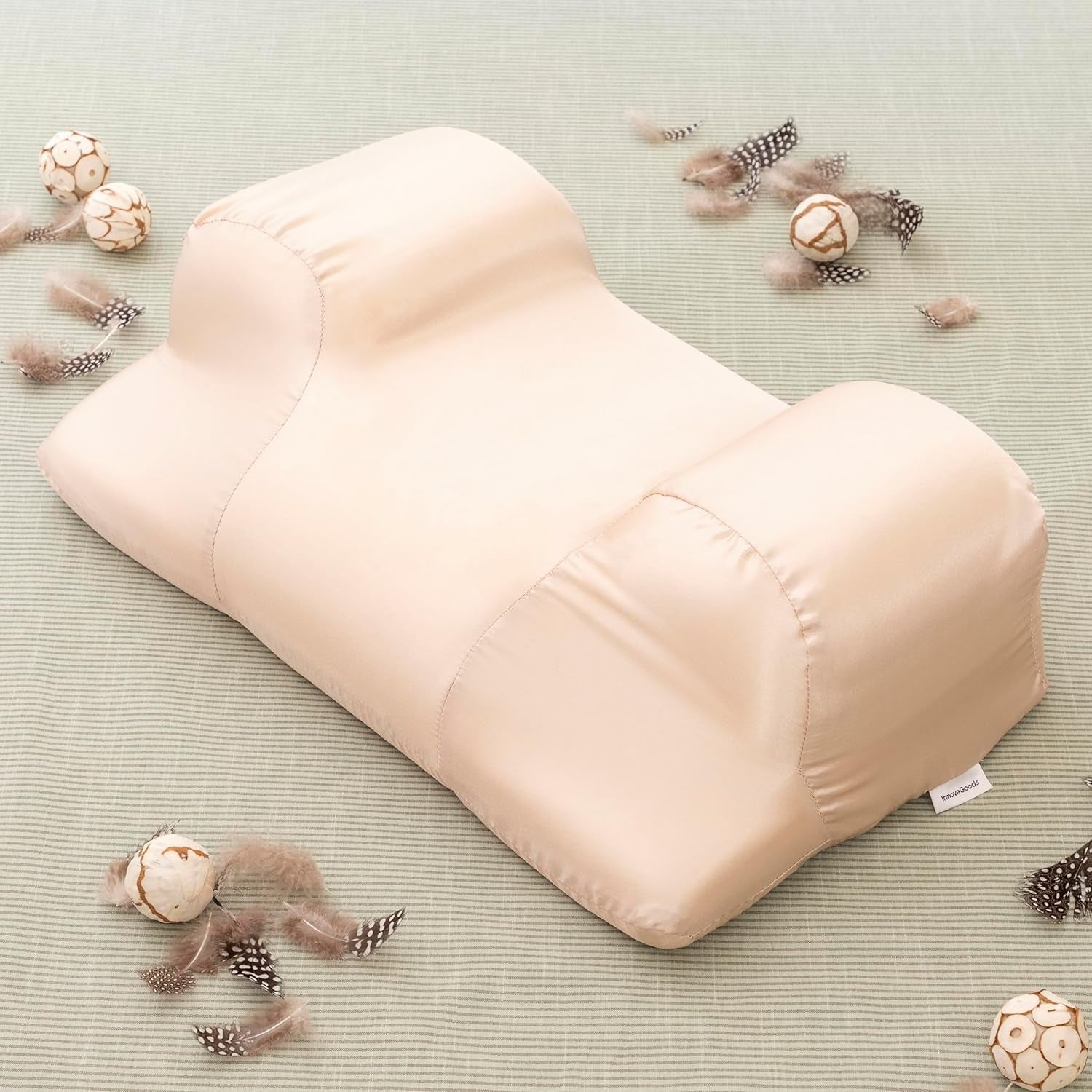 Cuscino cervicale antirughe InnovaGoods con fodera in raso Youthlow, multicolore