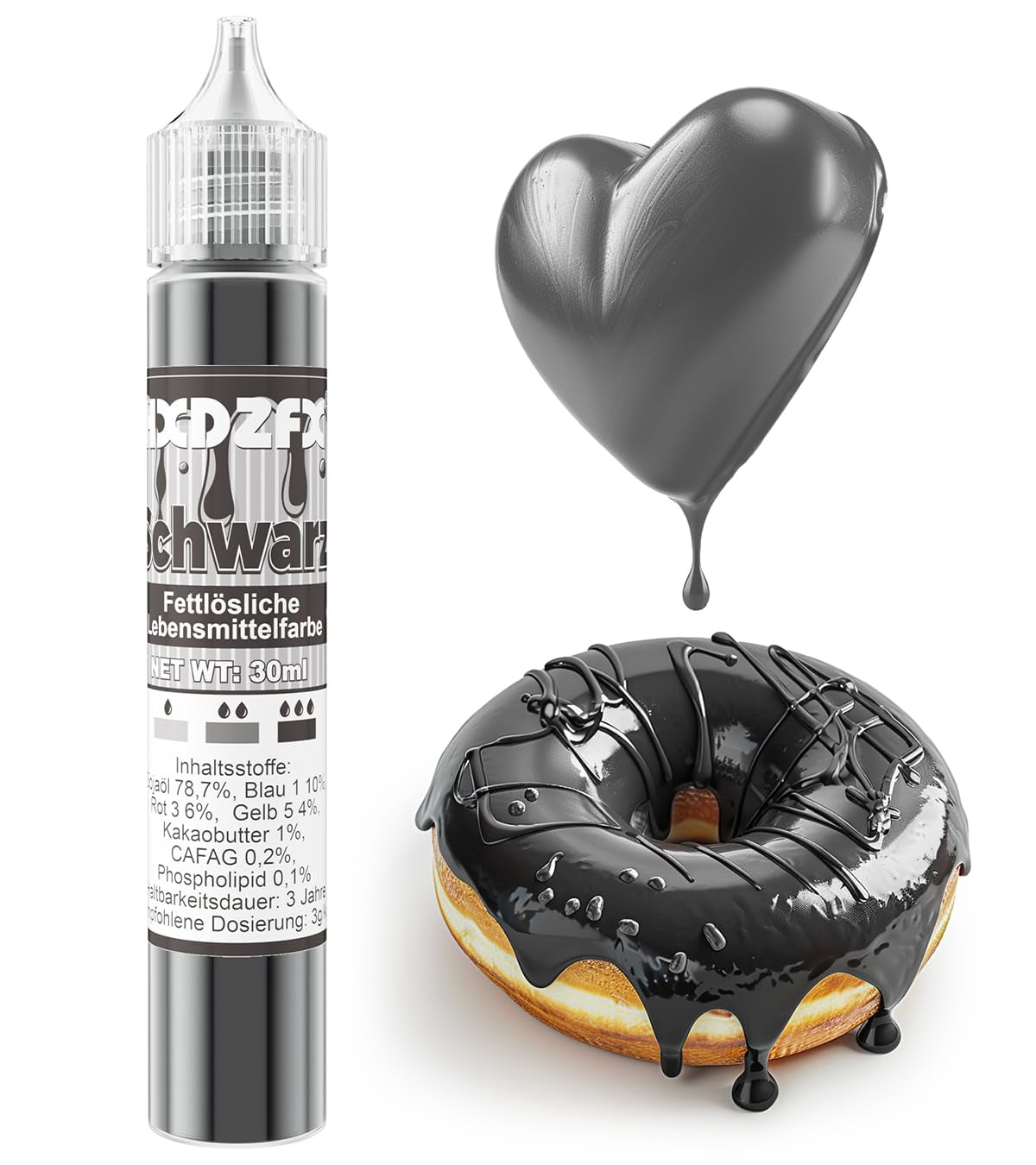 Colorante alimentare liposolubile - Colorante alimentare concentrato a base di olio da 30 ml per set di coloranti alimentari al cioccolato per decorazione di torte, fondente, crema al burro, dolci al forno, artigianato (Blu Navy)
