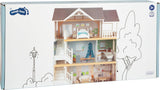 Casa delle bambole Small Foot Casa a schiera in legno a 3 piani con facciata aperta e 12 mobili per 3 anni e oltre 11802 Case delle bambole Bianco Grigio Naty Shop