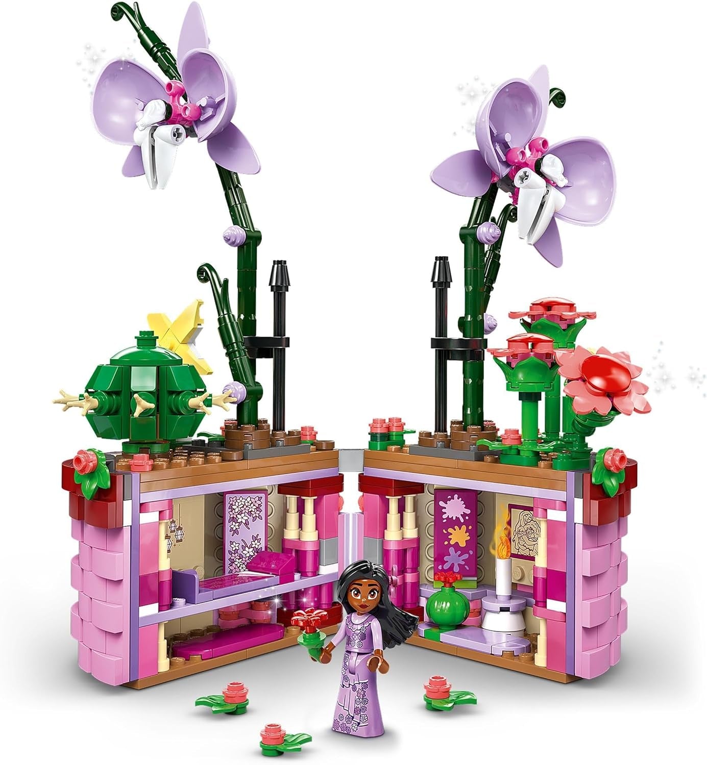 Vaso da fiori LEGO Ç€ Disney Encanto Isabella, set di orchidee giocattolo da costruire per bambini, set da costruzione decorativo con mini bambola del personaggio del film, idea regalo per ragazze e ragazzi a partire da 9 anni 43237 Set da costruzione Beuche den LEGO-Store