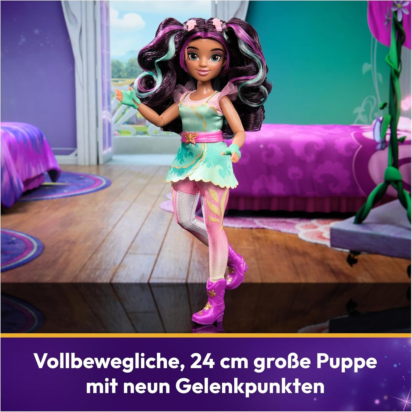 Unicorn Academy Ankleidepuppe Ava - die Originalpuppe zur beliebten Netflix-Serie, 24 cm groß und mit 7 Accessires für fantasyvolles Rolenspiel, für Kinder ab 4 Jahren