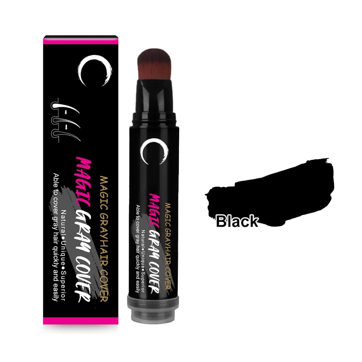 Penna per tintura per capelli usa e getta marrone nero Copertura istantanea per radice grigia Penna per stick color crema per capelli Copertura temporanea veloce Capelli bianchi Tintura per capelli Naty Shop