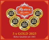 Palline Reber Mozart - 5 buste da 5 caramelle nell'edizione natalizia - Autentiche palline Reber Mozart, fatte di cioccolato fondente, marzapane e torrone