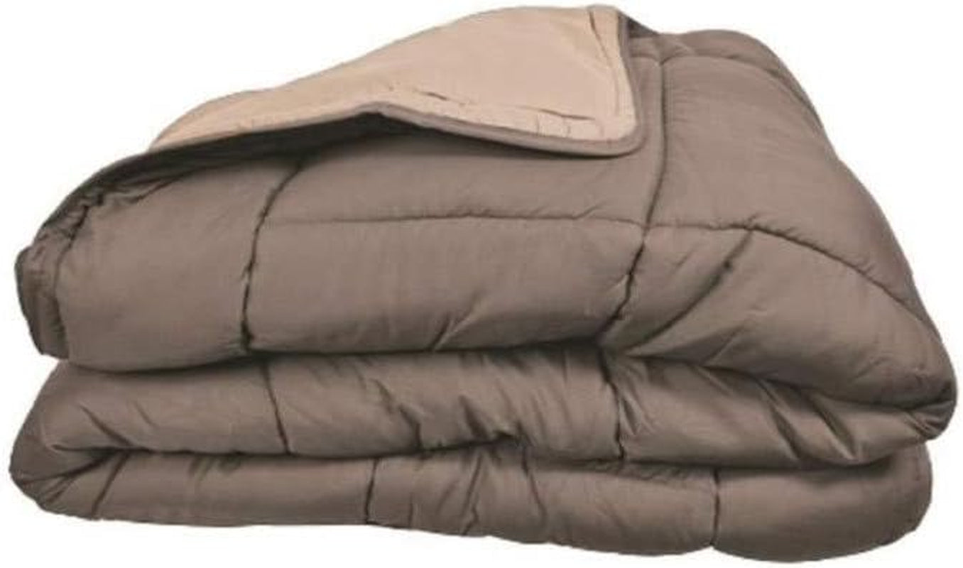 Poyet Motte Trapunta lavabile con fodera fissa - 140X200 Cm - Blu petrolio/beige mastice Trapunte e trapunte Naty Shop Tortora/lin 200X200X1 Cm