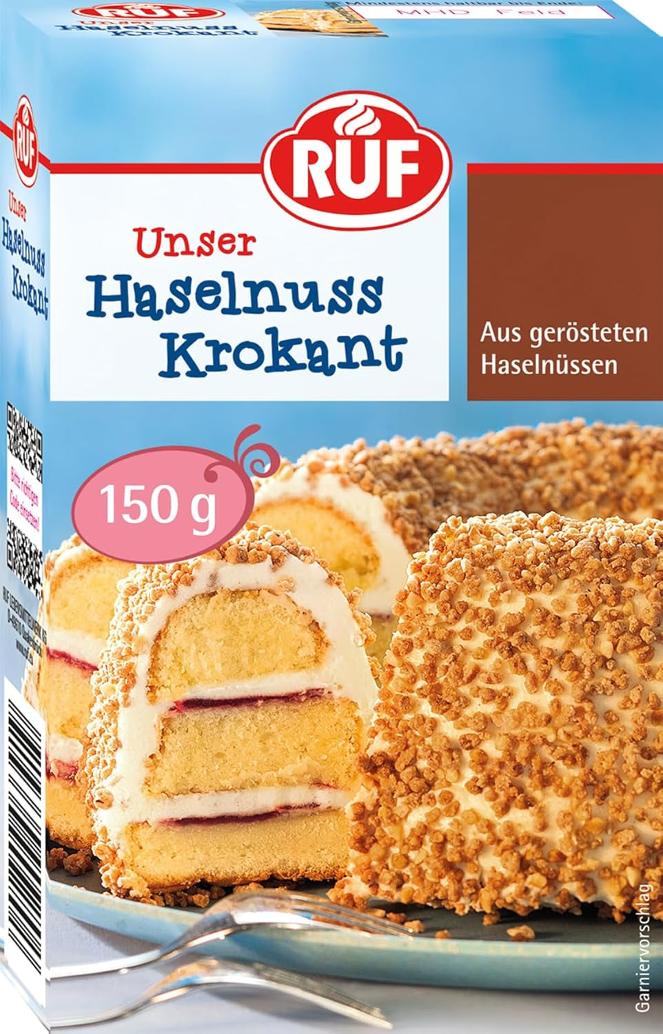 RUF Croccante alle Nocciole Caramellate, per torte tipo Krantz, 150 grammi Naty Shop